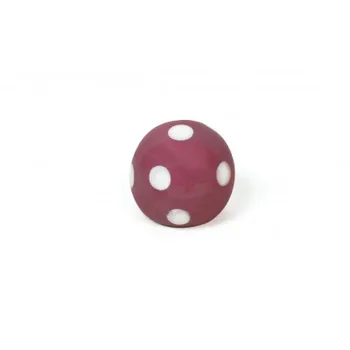

Box with 10 knobs youth style, made in porcelain, finish magenta and 38 mm in diameter.