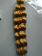 Saisity-extensiones de cabello trenzado de 22 pulgadas, mechones de pelo sintético ombré con ondas al agua de ganchillo, color rubio oscuro, 80 g/paquete, 1 ud.