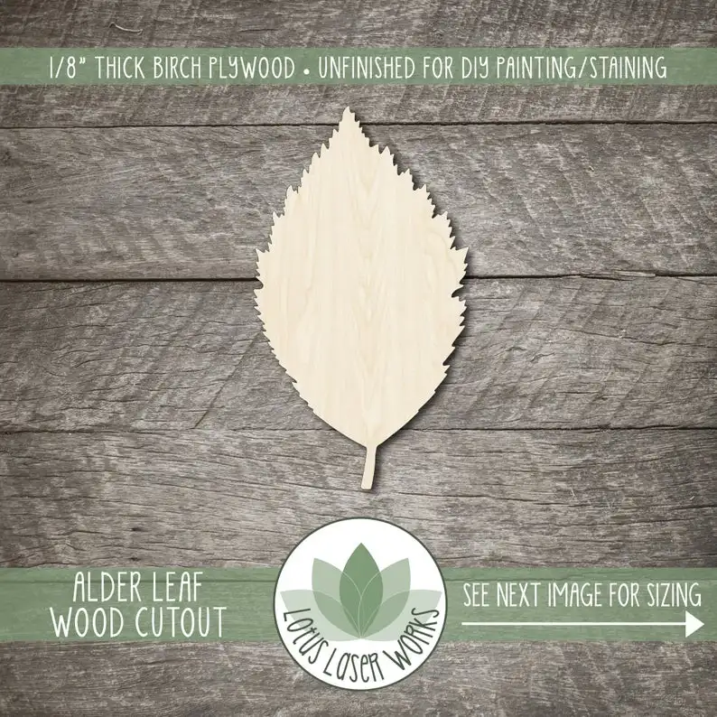 

Wood Alder Leaf Shape, Blank Wood Craft Shapes, Fall Wedding Leaf Favors, Autumn Leaf Cutouts