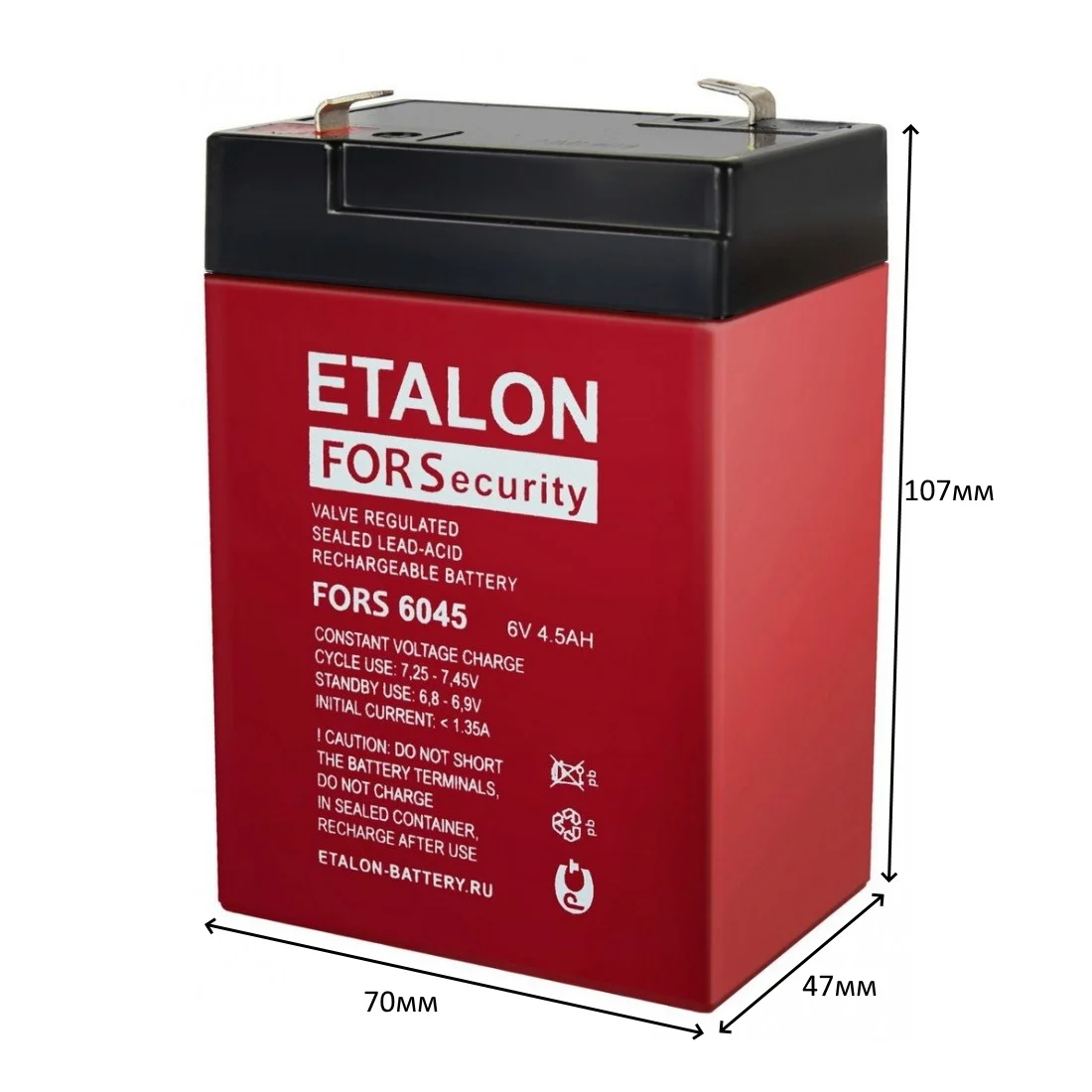 ETALON FORS 6045 Аккумулятор 6 В 4 5 Ач | Электроника