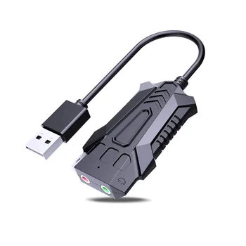 

USB Audio Adapter External Stereo Sound Card for PS4 Laptops Desktop support DirectSound 3D
