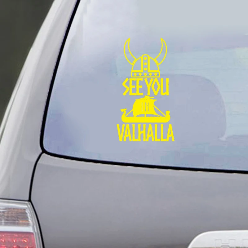 See You In Valhalla Car Decal Sticker Car Window Decor