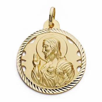 

Medal 18k Gold Heart of Jesus 28mm. Openwork fence carved [AA2500GR] -Customizable-RECORDING INCLUDED IN THE PRICE