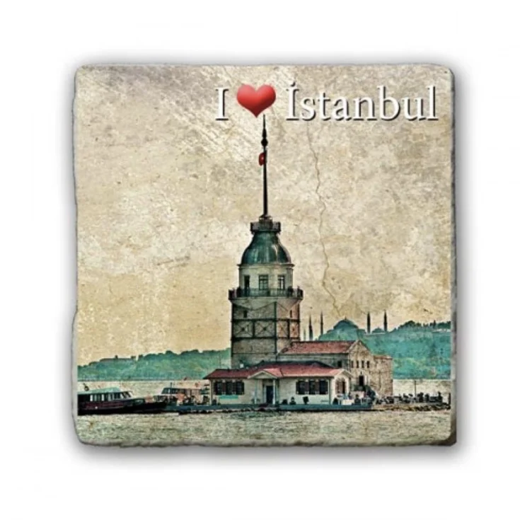 kiz kulesi 4 pcs Turkey Istanbul Magnets Fridge Magnets Souvenir Refrigerators Magnets Turkish Tea Magnetic Sticker Bosphorus Maiden Tower Magnets Home Decor Kitchen Decoration Accessories Stickers Dec