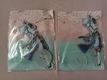 Genshin-Juego de mesa con base para disfraz de personaje, modelo de placa con base, modelo de figura de acrílico, ventiladores para decoración, regalo, Zhongli Mona Xinyan