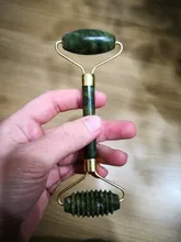 Gua Sha-Rodillo de Jade masajeador Facial 100% verdadera piedra Natural, rascador Gouache, herramientas de masaje para el cuidado de la piel