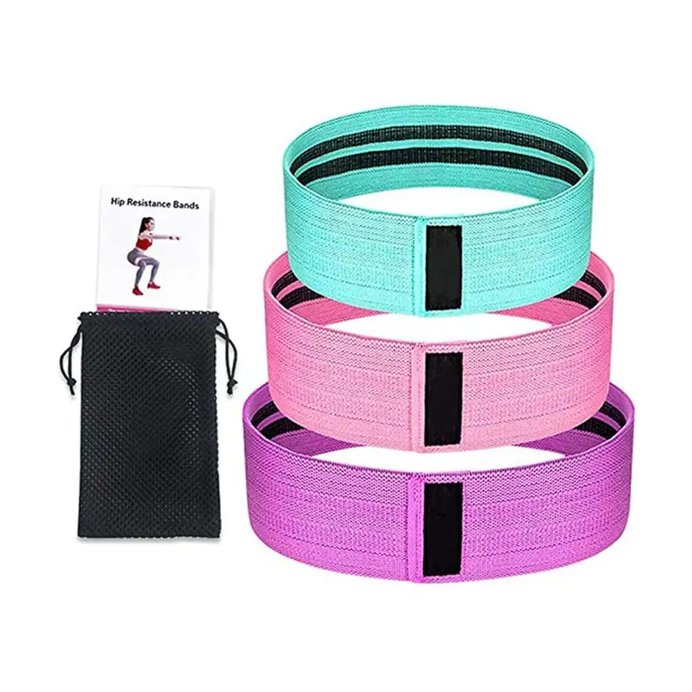 

2020 NEW Fitness Yoga Belt 3 Size in Resistance Bands Set Fabric Workout Bands Non-Slip Exercise Bands Elastic Resistance Loops