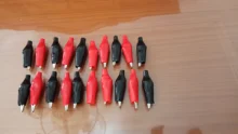 20 Pcs 28MM Black Red Soft Plastic Coated Testing Probe Mini Alligator Test Clips
