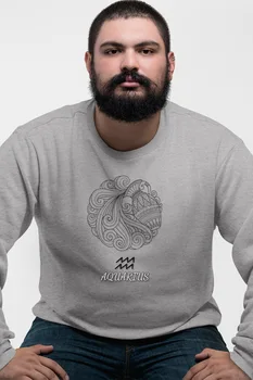 

Angemiel Wear Aquartius Bucket Bush Gray Men 'S Sweatshirt