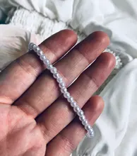 Collar con colgante de concha de amor para mujer, gargantilla de cadena de perlas Simple de 6MM de estilo Vintage, joyería de moda al por mayor