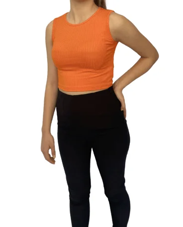 

Women's Camisole Sleeveless Crop Body-Orange