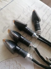 Intermitentes LED universales para motocicleta, indicador de luces intermitentes cortas, accesorios de Color ámbar, Uds.