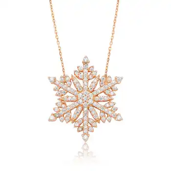 

925 sterling Silver Snowflake Lady Necklace