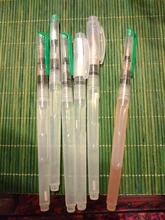 Pincel de acuarela autohumectante de nailon suave, 6 uds., pincel de agua para caligrafía, Gouache acrílico, suministros de arte de pintura