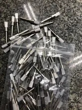 Cuenco para brochas de nailon para pulir Dental, cepillo de Prophylaxis Dental para MANGO de contraángulo, transparente, 100 Uds.