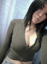 Aproms-suéter de punto con cremallera para mujer, Jersey CORTO BÁSICO liso con cuello alto y cremallera frontal, ropa de moda para primavera e invierno, Top 2021