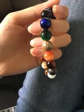Pulsera de piedra Natural de galaxia para hombres y mujeres, pulsera curativa de constelaciones de los once del universo, joyería misteriosa