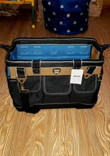 Bolsa de herramientas portátil para electricista, multifunción, instalación de reparación, lona, grande, gruesa, bolsillo de trabajo