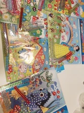 4 unids/lote DIY diamante pegatinas de cristal hecho a mano de pintura mosaico rompecabezas de Color al azar niños pegatinas juguete para regalo WYQ