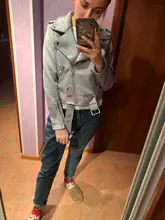 Coats Jackets Biker-Zipper Faux-Leather Suede Motorcycle Thick Winter Women Lady Autumn