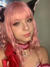 Msholy-peluca ondulada rosa con flequillo Bob corto, Pelo Rizado Bob, pelucas púrpuras sintéticas Rojas, rubias y verdes, Cosplay de alta temperatura