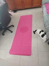 Esterilla de Yoga de TPE con línea de posición, almohadilla de ejercicio deportiva de doble capa antideslizante de 6mm para principiantes, gimnasio en casa, Fitness, gimnasia, Pilates