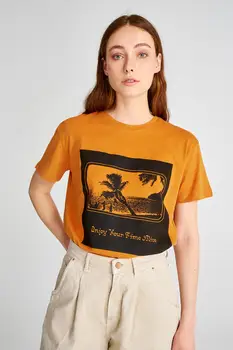

Trendyol Printed Loose Knitted T-Shirt TWOSS20TS1178