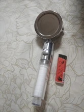 ZhangJi, cuidado de la piel, alta presión, agua purificada, cabezal de ducha de 3 modos reemplazable, elemento de filtro de algodón PP, boquilla de lluvia rociadora