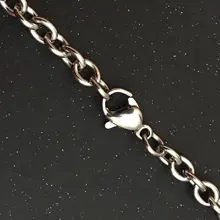 Collar de cadena de acero inoxidable con Cruz para hombre y mujer, joyería fina, 1 unidad