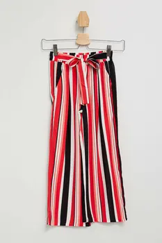 

DeFacto Girl Fashion Lace-up Trousers Kids Casual Wide-leg Striped Pants Girls Loose Simple Pants New - M3244A619HS