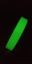 1,5 cm * 1m luminosa noche fluorescente auto-adhesivo brillan en la oscuridad de la cinta de seguridad para hogar Decoración de advertencia cinta
