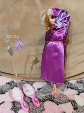 Muñecas de princesa Rapunzel para niños, conjunto para niñas, cuerpo móvil, belleza, largo y grueso pelo rubio, 30CM