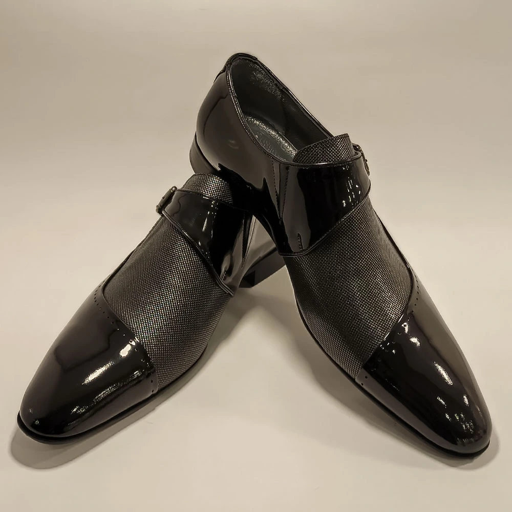 Zapatos cómodos clásicos para hombre, de invitación, traje de boda, zapatos de negocios charol genuino de alta calidad|Zapatos formales| - AliExpress