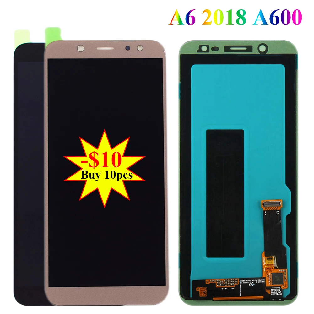 

5.6'' SUPER AMOLED LCD for SAMSUNG Galaxy A6 2018 A600 A600F SM-A600FN Display Touch Screen Digitizer Assembly Replacement Part