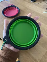 Recipiente de silicona plegable para mascotas, cuenco grande de 1000ml, portátil, para viaje al aire libre, contenedor de comida para cachorros