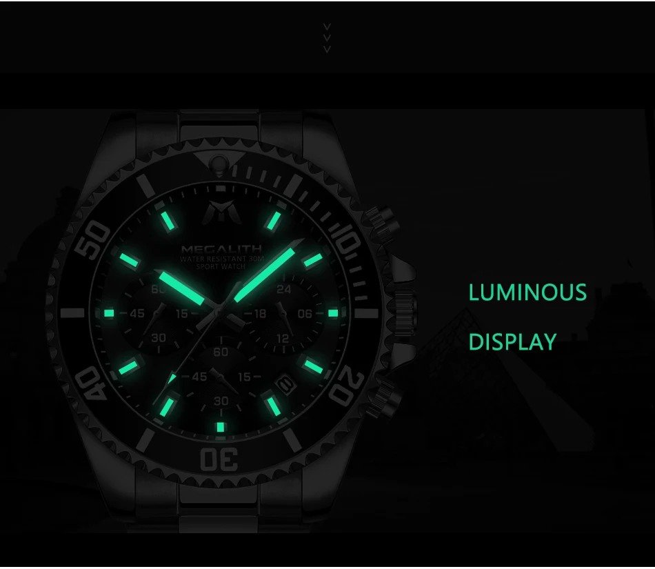 Спортивные часы rolexstyle-кварцевый механизм с ремешком adjiustable kit-черный