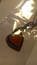 Necklace Pendant-Chain Photo-Frame Crystal Romantic Temperature-Change-Color Emotion-Feeling
