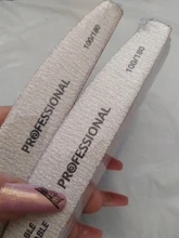 5 unids/lote de archivo 100/180 tope de lijado de manicura pedicura pulido polaco PP o de madera profesional archivos herramienta Grey barco