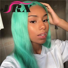 Длинные шелковистые прямые зеленые парики на шнурках бразильские человеческие волосы парик с детскими волосами предварительно сорванные 13*4 парики на кружевном фронте для женщин