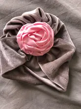 New Flower Baby Hat for Girls Princess Velvet Baby Beanie Elastic Toddler Baby Turban