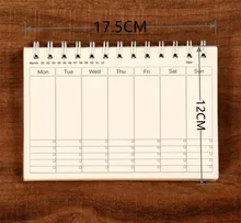 Planificador semanal portátil de animales Kawaii, Agenda, diario, organizador de oficina, papelería, escuela, Plan mensual, 2020, 2021