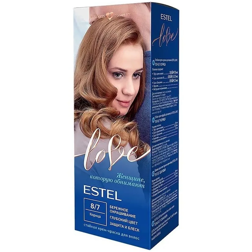 Cream hair dye Estel "love/8/7 cinnamon", 115 mlHair Color Mixing