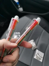 Lote de bolígrafos coloridos multifuncionales, 6 en 1, Multicolor, material escolar, 1 unids/lote