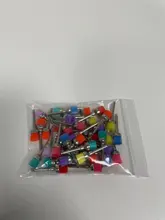 40 unids/lote de materiales de laboratorio Dental, cierre de nailon colorido, pequeño pulidor de pulido plano, cepillos de Prophy, producto de dentista, herramienta al por mayor