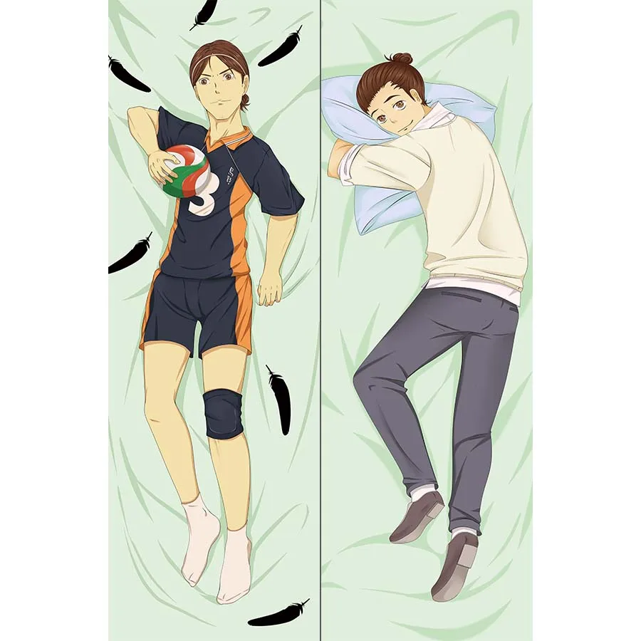 Брелок дакимакура Волейбол Haikyuu!! Асахи Азумане мини с кольцом M0317 | Украшения и
