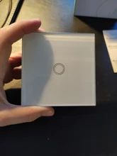 Interruptor táctil de pared para pared, Panel Led de cristal templado blanco y negro, 1 entrada y 1 vía, Interruttore AC100-240