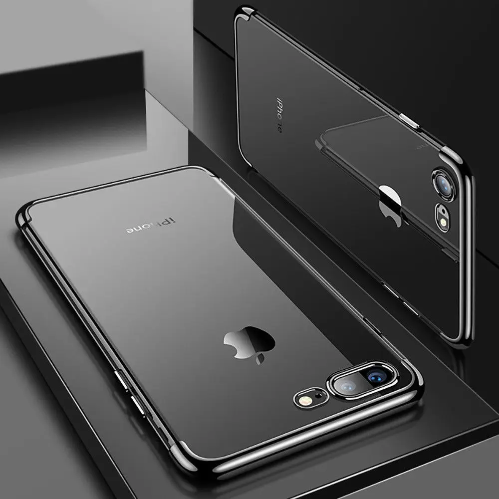 Черный Чехол-подставка для IPhone 5, 5S, 6, 6s, 6 Plus, 7, 8, 7/8 Plus, X, XS, XR, XS Max, 11 Pro, 11 Pro, максимальное качество, 5 цветов, в Испании - Цвет: Черный