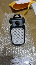 Portable LED Flashlight Power-Display Magnet-Design Camping Lantern Waterproof COB 
