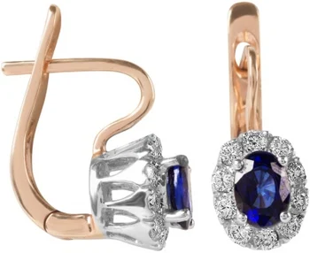

Ivel earrings with sapphires and diamonds in red gold