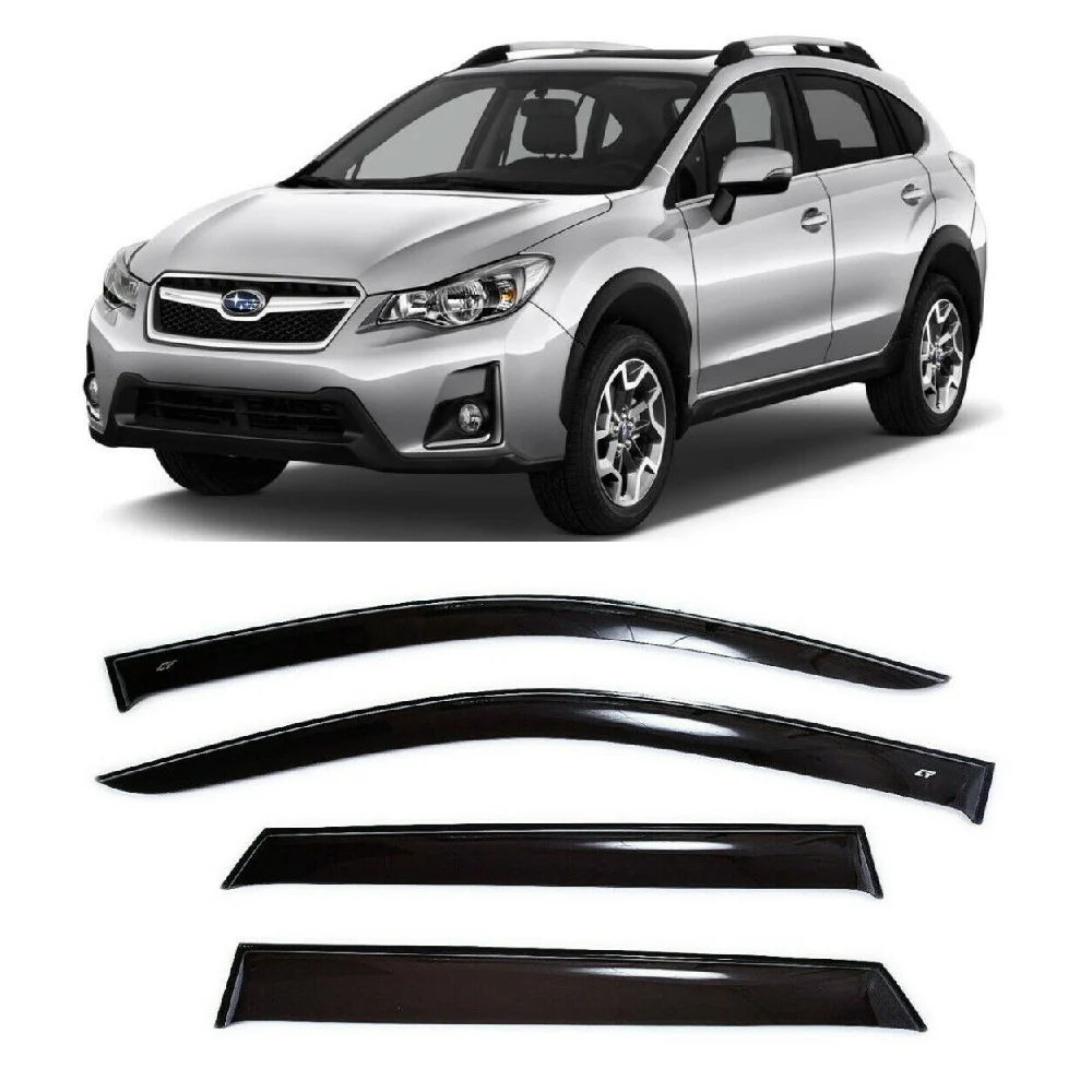 Дефлекторы окон Cobra Tuning S41111 на авто Subaru XV 1 l 5 door 2011-2016 4 шт./комп. ветровики от дождя